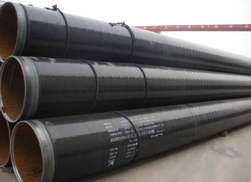 Coating steel pipe